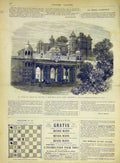 Original Old Antique Print Palace Ranah Meywar Oudipour India French 1868 19th