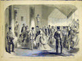 Original Old Antique Print Aristocratic English Royal Party French 1868 19th
