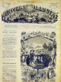 Original Old Antique Print Hunt Sketches Desroches-Valnay French 1868 Victorian