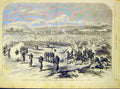 Original Old Antique Print Camp Military Saint-Maur Zouaves Guns French 1868