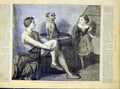 Original Old Antique Print Toby Ballet Saltimbanques Ballerina Garland 1868 19th