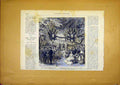 Original Old Antique Print Charity Concert Boulogne-Sur-Seine French 1868 19th