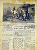 Original Old Antique Print Horse Farm Goodall Fine Art Chickens Child 1868 19th