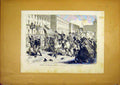 Original Old Antique Print Spain Serrano Puerto-Del-Sol Madrid French 1868 19th