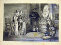 Original Old Antique Print Magic Mirror Cattermole Ladies Fine Art 1868 19th
