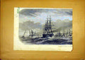 Original Old Antique Print Sydney Australia Ships Navy Sea French 1868 19th