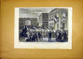 Original Old Antique Print Spain Serenade French Ambassador Madrid 1868 19th