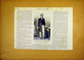 Original Old Antique Print Portrait Chaillu Author Gorillas French 1868 19th