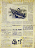 Original Old Antique Print Boat Builder Terre-De-Feu Canoe Island Fire 1868 19th