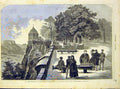 Original Old Antique Print Fortress Koenigstein Platform Canon French 1868 19th