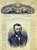 Original Old Antique Print Portrait General Grant President United States 1868