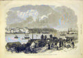 Original Old Antique Print Kiel River Holstein French 1868 19th