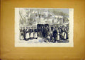 Original Old Antique Print Funeral Berryer Augerville French 1868 Victorian