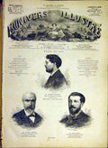 Original Old Antique Print Portrait Suchetet Thomas Morot Medal French 1880 19th