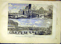 Old Antique Print Exhibition Brussels Buildings Art Horticulture Pavilion