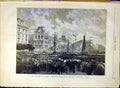 Original Old Antique Print France Fete National Place Republique French 1880