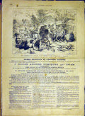 Original Old Antique Print National Fete Cantine Refreshments Boulogne 1880 19th