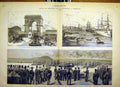 Original Old Antique Print Cherbourg President Magon Navy Arsenal Dock 1880