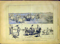 Original Old Antique Print Hunting Gazelles Guepard India Ox-Cart 1880 Victorian