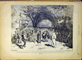 Original Old Antique Print Theatre Porte-Saint-Martin Christmas Tree 1880 19th