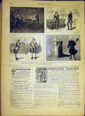 Original Old Antique Print Theatre Diana Ennery Bresil Sketches Scenes 1880 19th