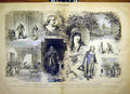 Original Old Antique Print Theatre Odeon Corday Ponsard Sketches Drama 1880
