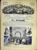 Original Old Antique Print Theatre Folies Dramatic Sea Companions Opera 1880