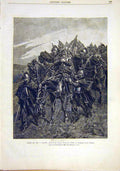 Original Old Antique Print Patrie Bertrand Sier Wounded Troops 1881 Victorian