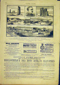 Original Old Antique Print Russian Asia Railway Caspian French 1881 Victorian