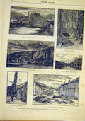 Original Old Antique Print Ardennes Macquoid Vianden Meuse France 1881 Victorian