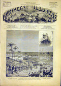 Original Old Antique Print War Tunisia Troops French Garnault French 1881 19th
