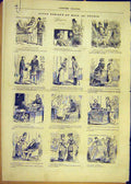 Original Old Antique Print Comic Review Sketch Draner Theatre French 1881 19th