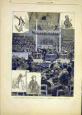 Original Old Antique Print Paris Fernando Election Clemenceau Tribune 1881 19th