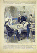 Original Old Antique Print President Garfield Washington White-House 1881 19th