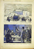 Original Old Antique Print Tenant Unrest Ireland Irish Kilmainham Dublin 1881