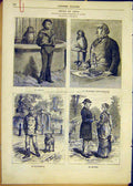 Original Old Antique Print Beast Men Parrot Monkey Bull-Dog Sheep Giraffe Buck