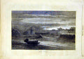 Original Old Antique Print L'Epave Sea Beach Ship-Wreck Boat French 1881 19th