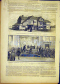 Old Antique Print President Garfield Longbranch Washington Funeral 1881 19th