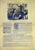Original Old Antique Print Theatre La San-Felice Drama Water Castle Dumas 1881