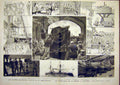 Original Old Antique Print Navy Manoeuvres Marine Ship Sailors French 1891 19th