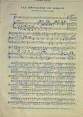 Original Old Antique Print Republiques Marion Music Score Tiersot French 1891