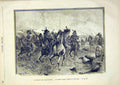 Original Old Antique Print Revolt Indian Cow-Boys America French 1891 Victorian
