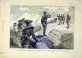 Original Old Antique Print Italian War Alps Troops Siers French 1891 Victorian