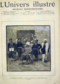 Original Old Antique Print Manipour Rajah Senaputty India Portrait 1891 19th