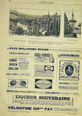 Original Old Antique Print Berne Switzerland Nydeck View French 1891 Advert 19th