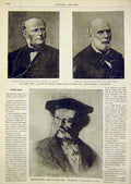 Original Old Antique Print Portrait French Republic Ribot Grevy 1891 Victorian