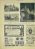 Original Old Antique Print Roumania King Charles Queen Elizabeth French 1891