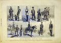 Original Old Antique Print Russian Army Troops Uniform Military French 1891 19th