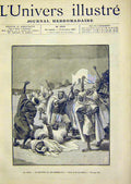 Original Old Antique Print Touat Ben-Memmer-Sya War Bombled French 1891 19th