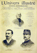 Original Old Antique Print Portrait Gouthe-Solard Roujon Ladvocat 1891 Victorian